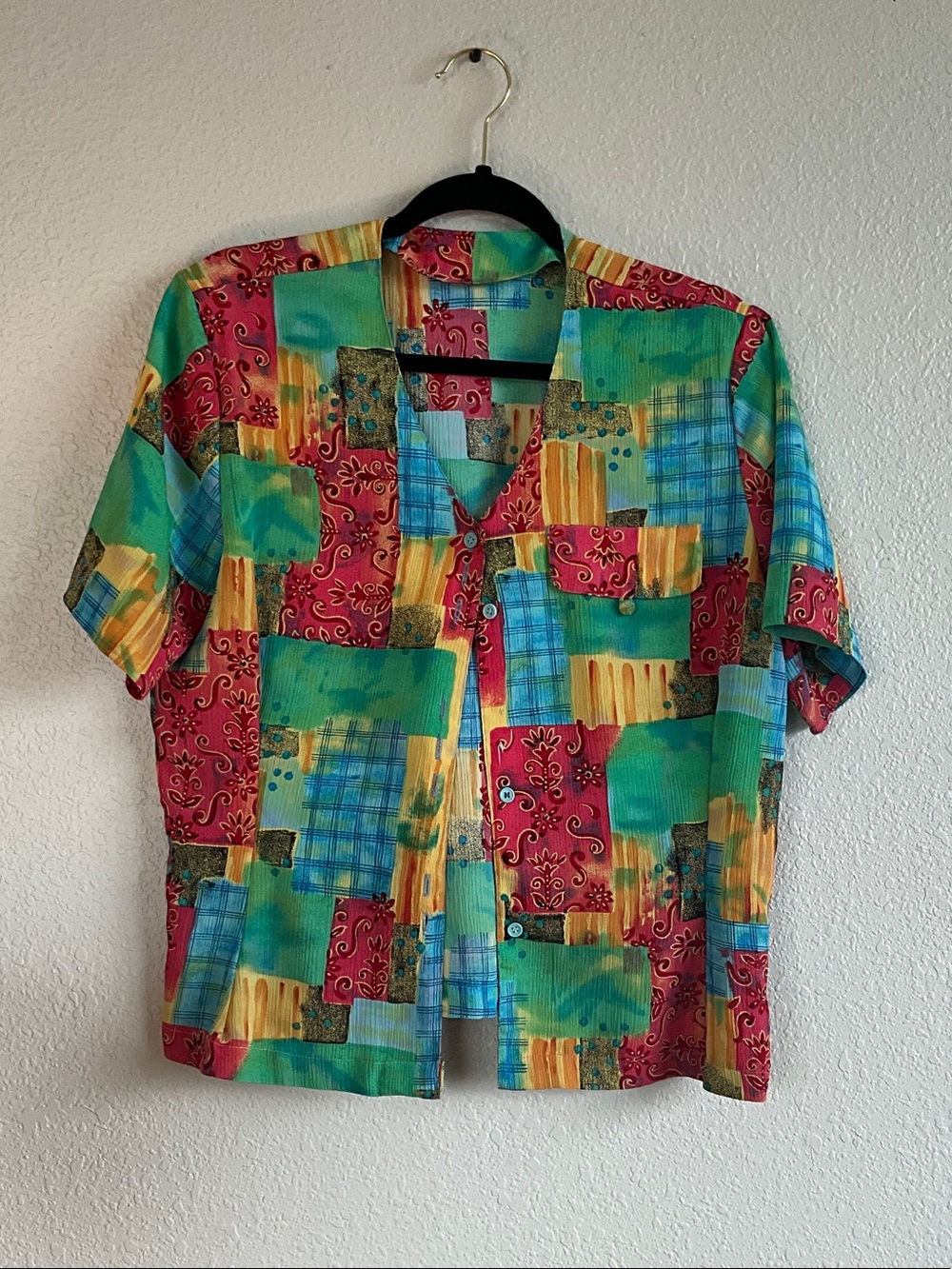 Colorful patch work blouse